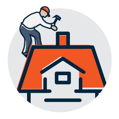 Roof work icon