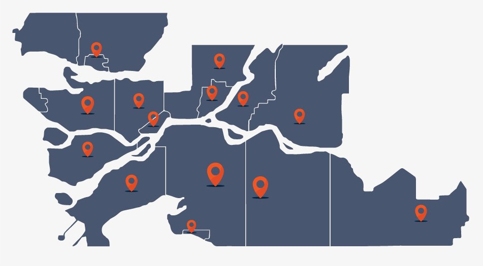 Service areas Northwood roofing map