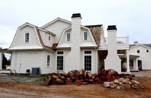 Cedar roof on house